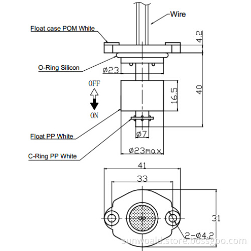 High precision PP alarm system float sensor